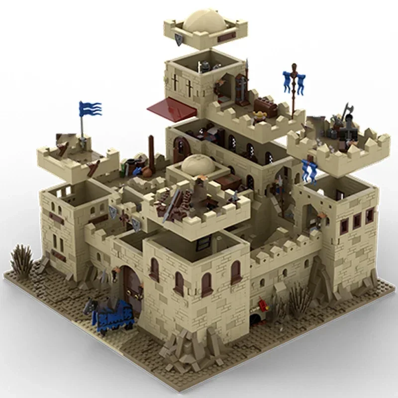 Moc Bouwstenen Black Falcon Desert Castle Modulair Model Technologie Blok Stad Street View Blokken Speelgoed DIY Montage Cadeau