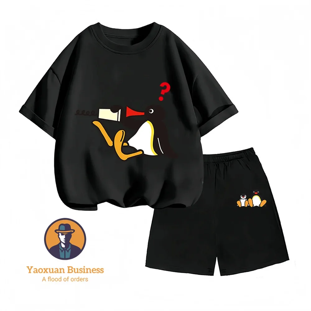 conjunto-de-algodao-com-estampa-de-desenho-animado-pingu-para-o-verao-2026-2-14-anos-moda-infantil-grande-promocao