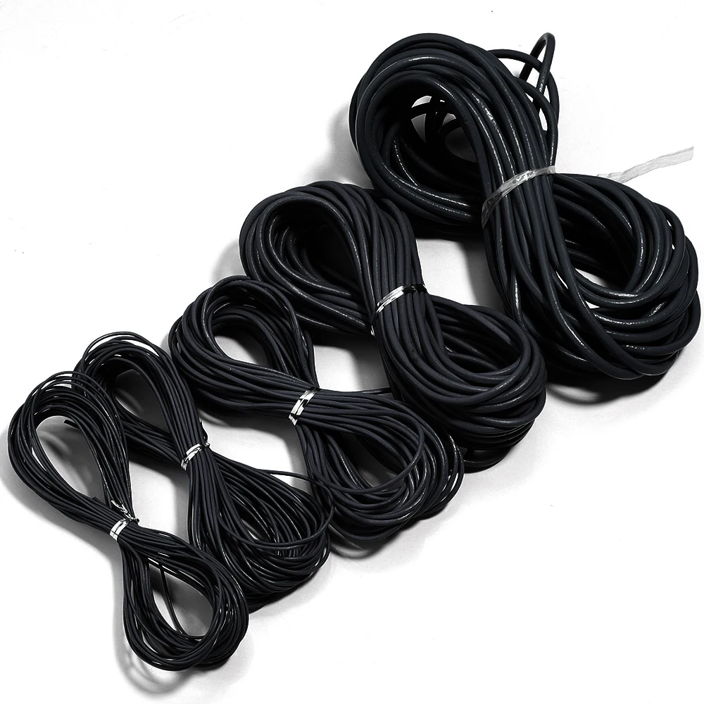 10 Meter 100 % echtes Lederband, Durchmesser 1/1,5/2/3 mm, buntes rundes Lederseil für Armband, Halskette, DIY-Schmuckherstellung – Detail 8