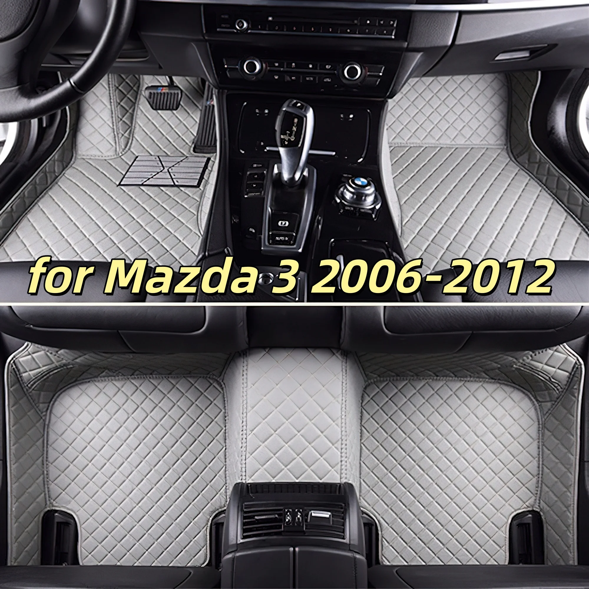 Car Accessories interior floor mats for Mazda 3 2006 2007 2008 2009 2010-2012 Auto full set carpet pads leather foot mat rug