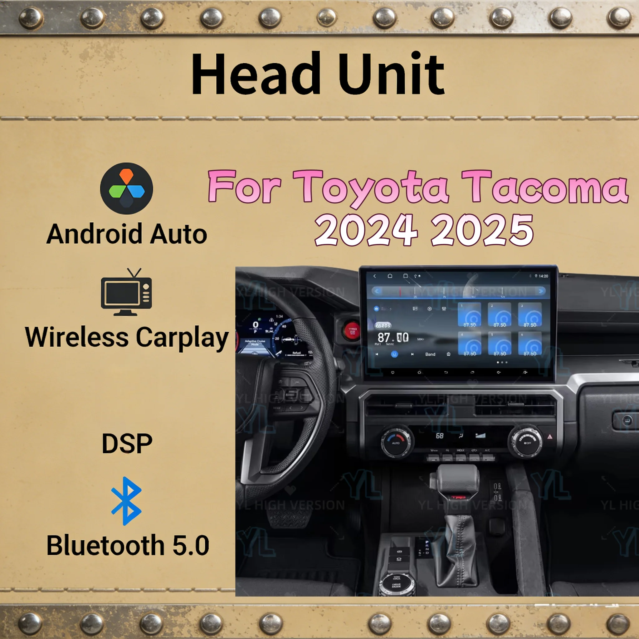 

Carplay Car Stereo Multimedia For Toyota Tacoma 2024 2025 Carplay Android 13 Auto Radio Audio Tape Recorder GPS WiFi 4G BT 5.0