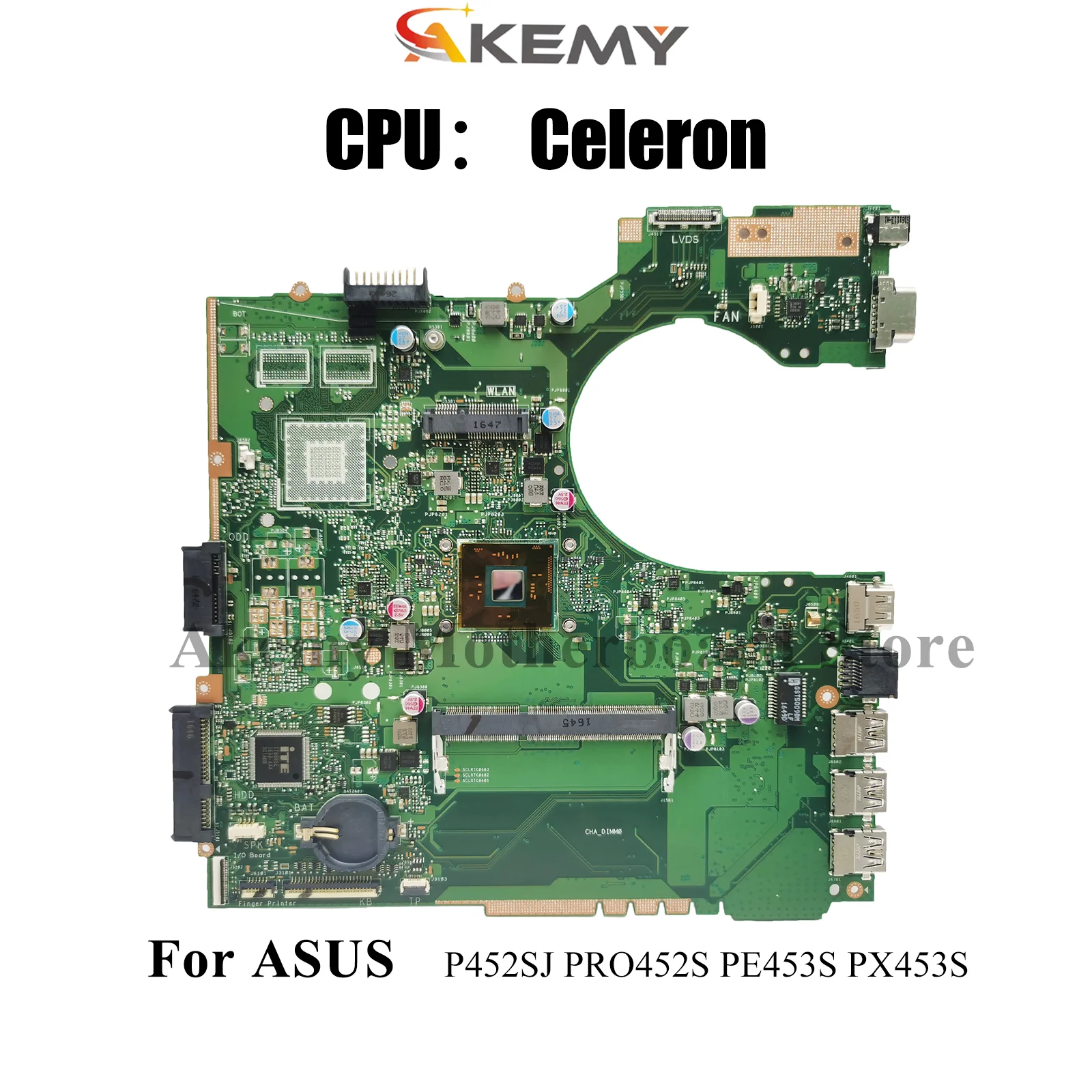 

P452SA Материнская плата для ноутбука ASUS P452S PE453S PRO452S P452SA P452SJ PX453S Материнская плата для ноутбука с процессором Celeron 108% тестов в порядке