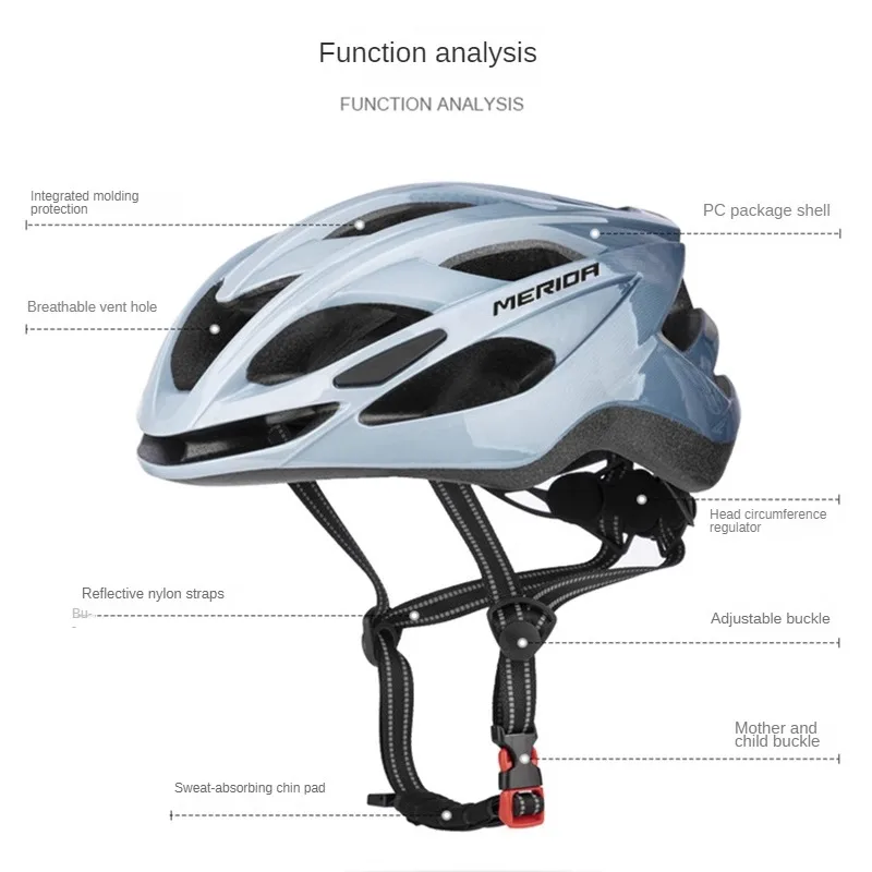 MERIDA-Ultralight Road Bicycle Riding Helmet for Men and Women, Mountain Bike Helmet, Electric Bicycle Equipment, Scooter Caps image 3