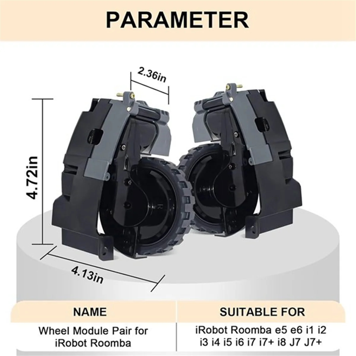 FNJK-Drive Wheel Module for IRobot Roomba I7 I7+ I8 I3 I6+/Plus E5 E6 E7 J7 J7+ J6+ Vacuum Cleaner Spare Parts L+R