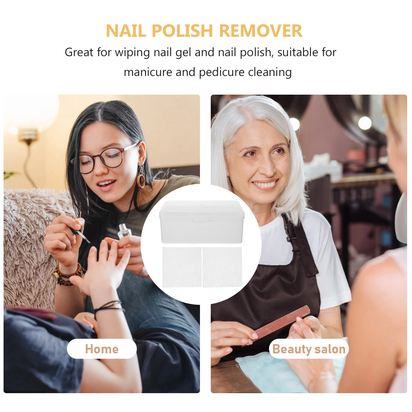 1000枚入り 不織布製 使い捨て 毛羽立ちなし メイク落としパッド ネイルポリッシュリムーバー ジェル マニキュア ペディキュア コットンパッド