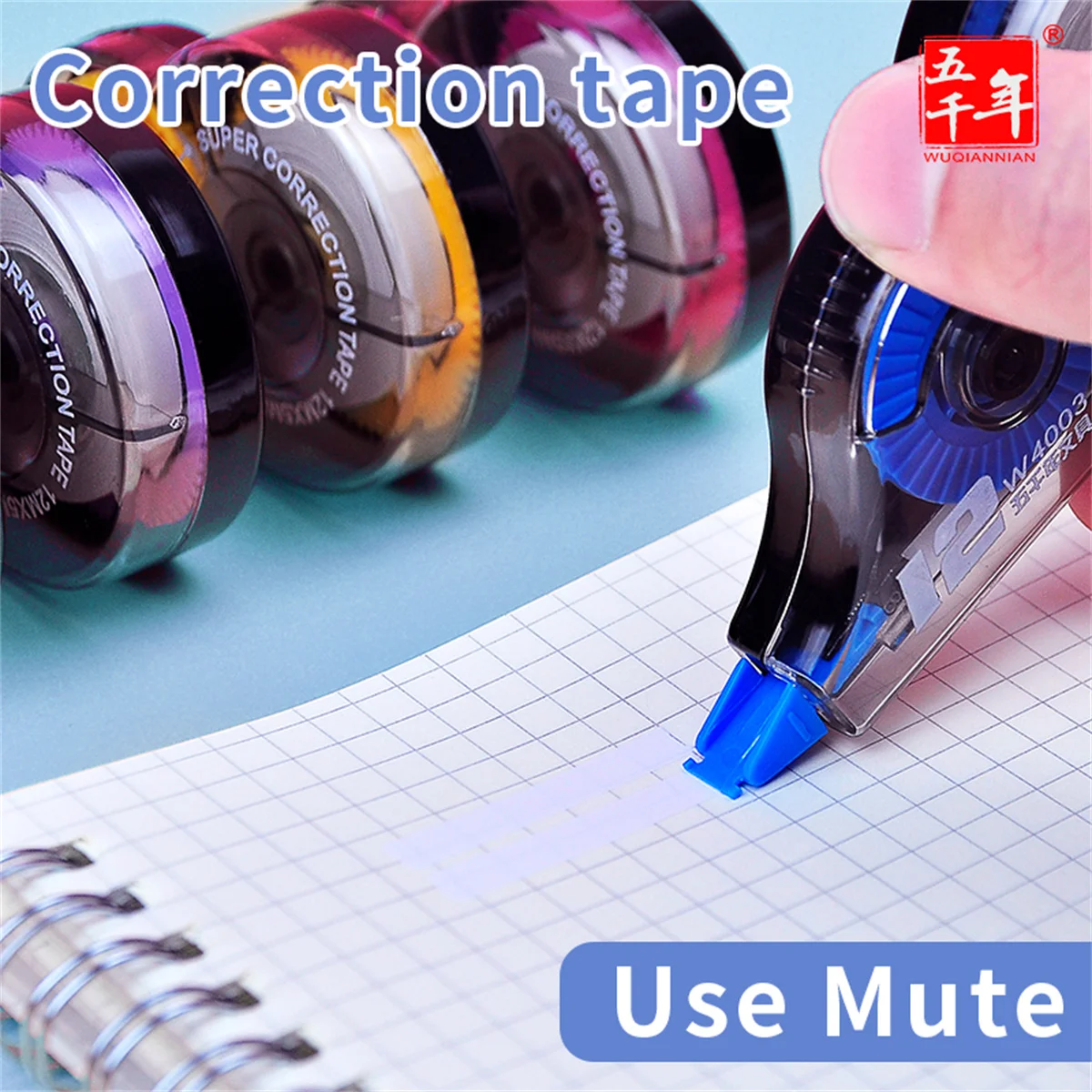 2Pcs Correction Tape Roller White Sticker Tape for Student Error Eraser Tape School Office Supplies Stationery