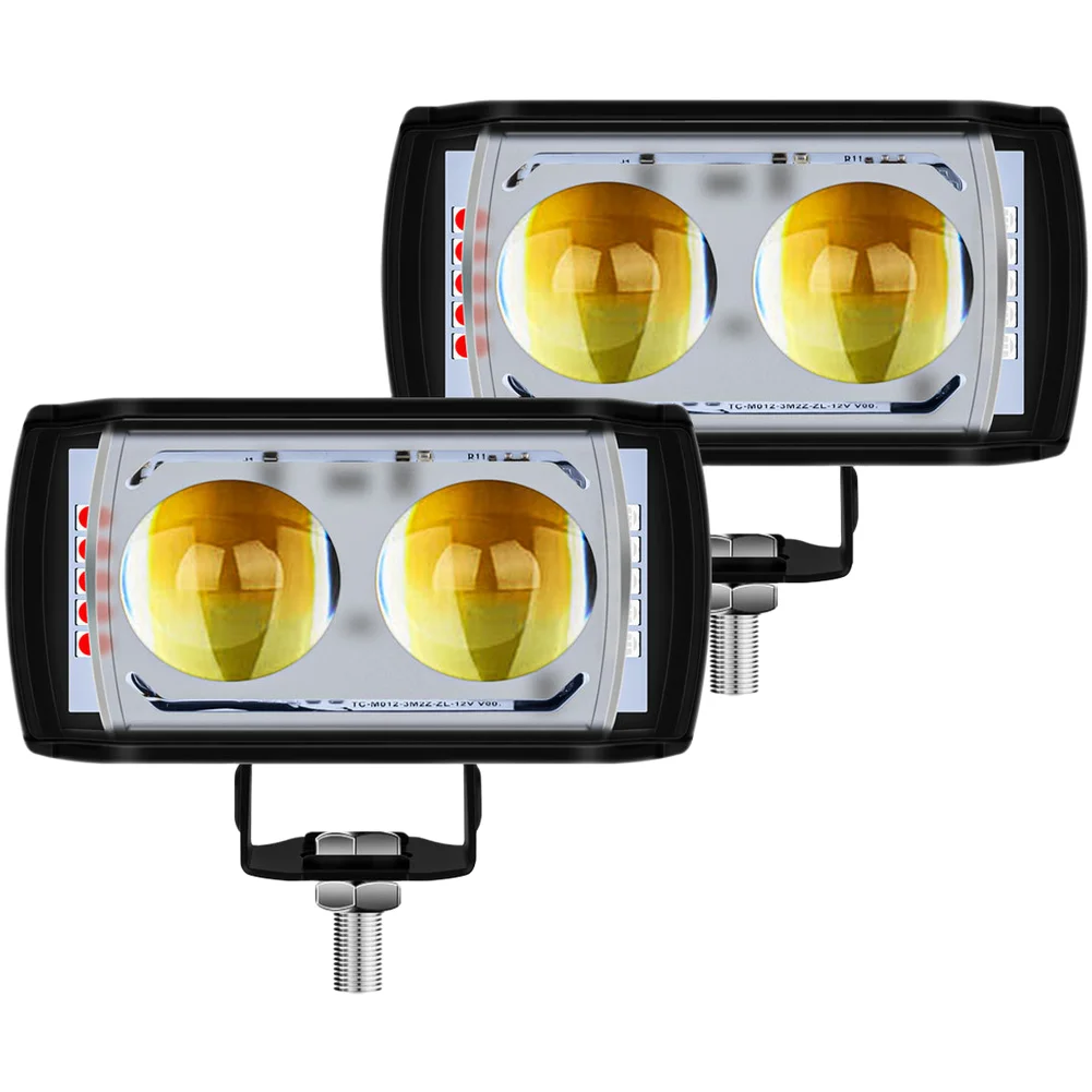 IP67 Waterproof Motorcycle Headlight Night Riding 3570 Lamp Beads Stable Secure Mounting Weather Resistant Design