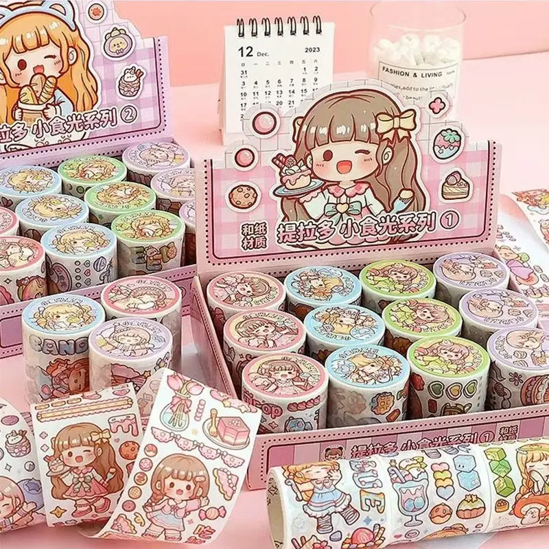 العودة إلى المدرسة Kawaii اشي أشرطة مجموعة لطيف ملصق اليابانية ورقة شريطٌ لاصق مجلة الديكور اللوازم المدرسية القرطاسية