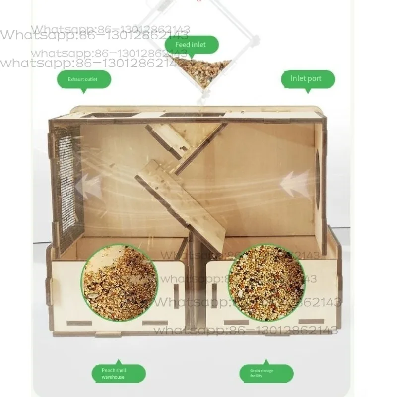 Portable Wooden Bird Feed Dehulling Machine DIY Grain Dehulling Machine Cleaning and Sorting Machine