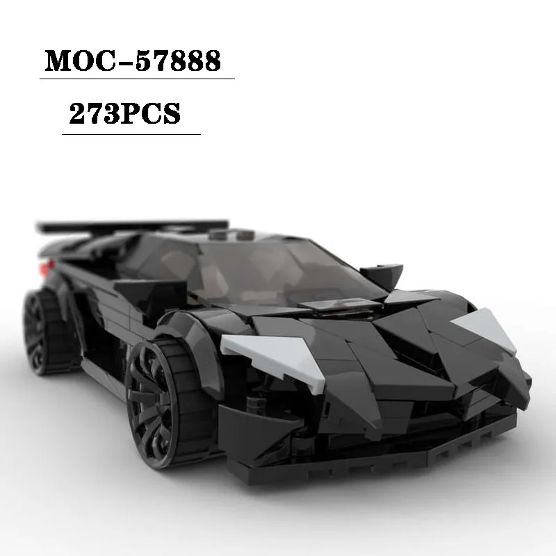 MOC-57888 Blocos de Construção de Carros Esportivos para Adultos e Crianças, Modelo de Montagem, Quebra-cabeça, Aniversário, Presente De Brinquedo De Natal, Ornamentos, 273Pcs