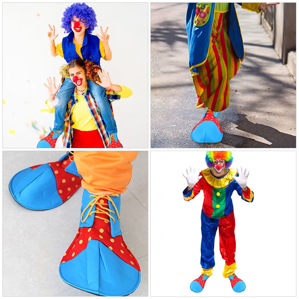 Halloween Clown Costume Shoes Circus Dress Up Shoes Role Play Masquerade Performance Carnival Cosplay Props