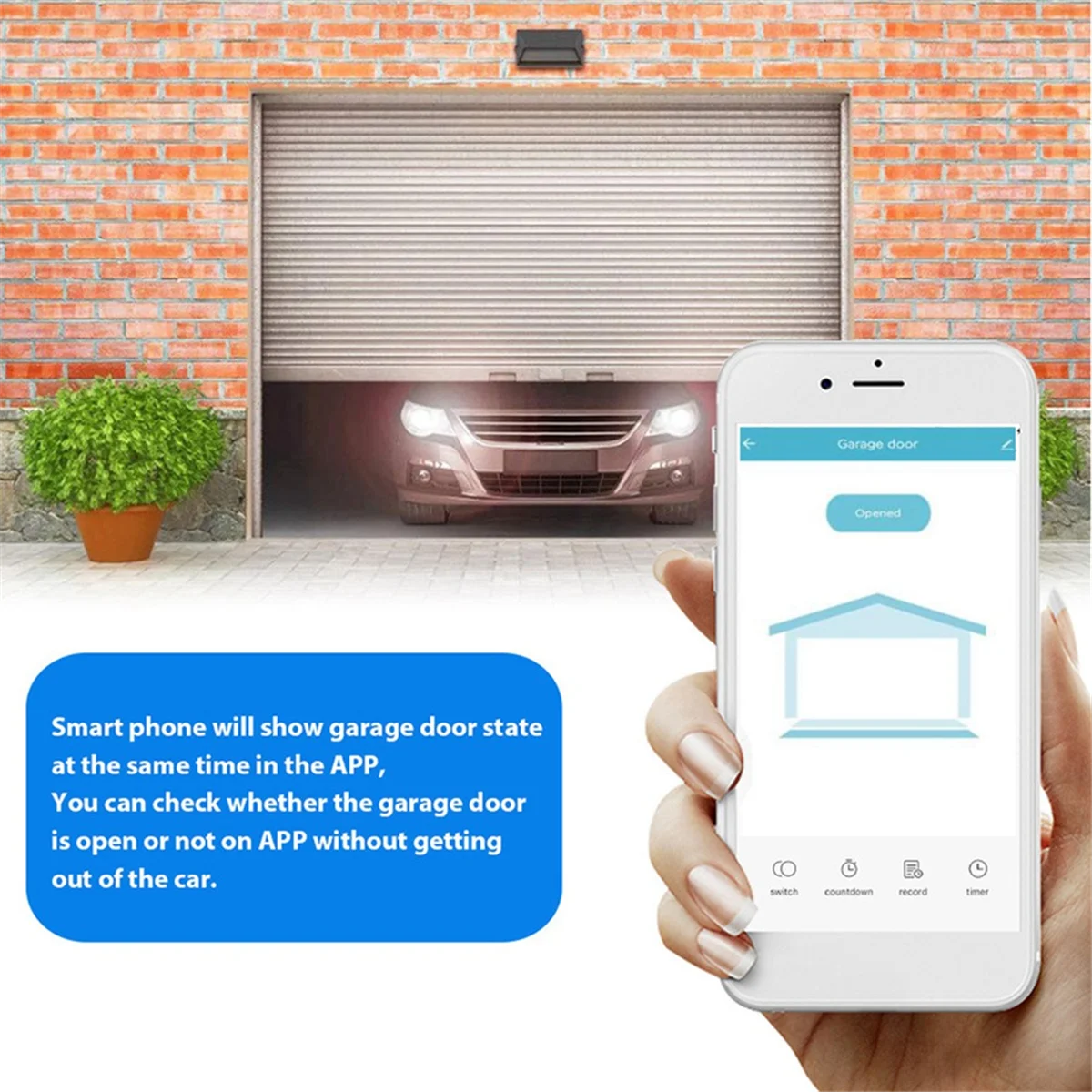 Imagem -03 - Tuya Wifi Garage Door Controller Interruptor Vida Inteligente Funciona com Alexa Casa Controle App