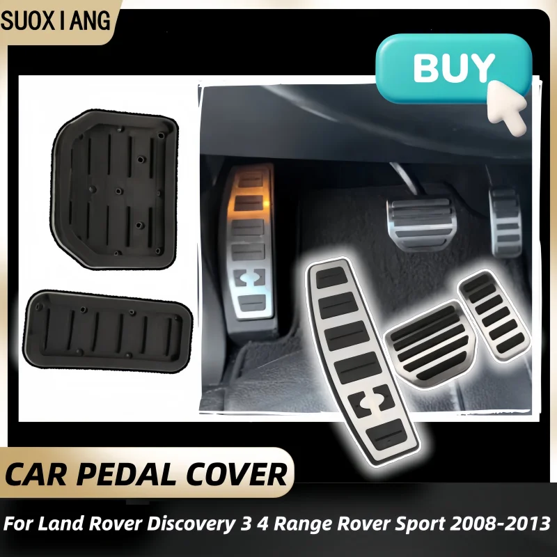 

For Land Rover Discovery 3 4 Range Rover Sport 2008-2013 Car Brake Fuel Gas Accelerator Foot Pedal Cover Accessories