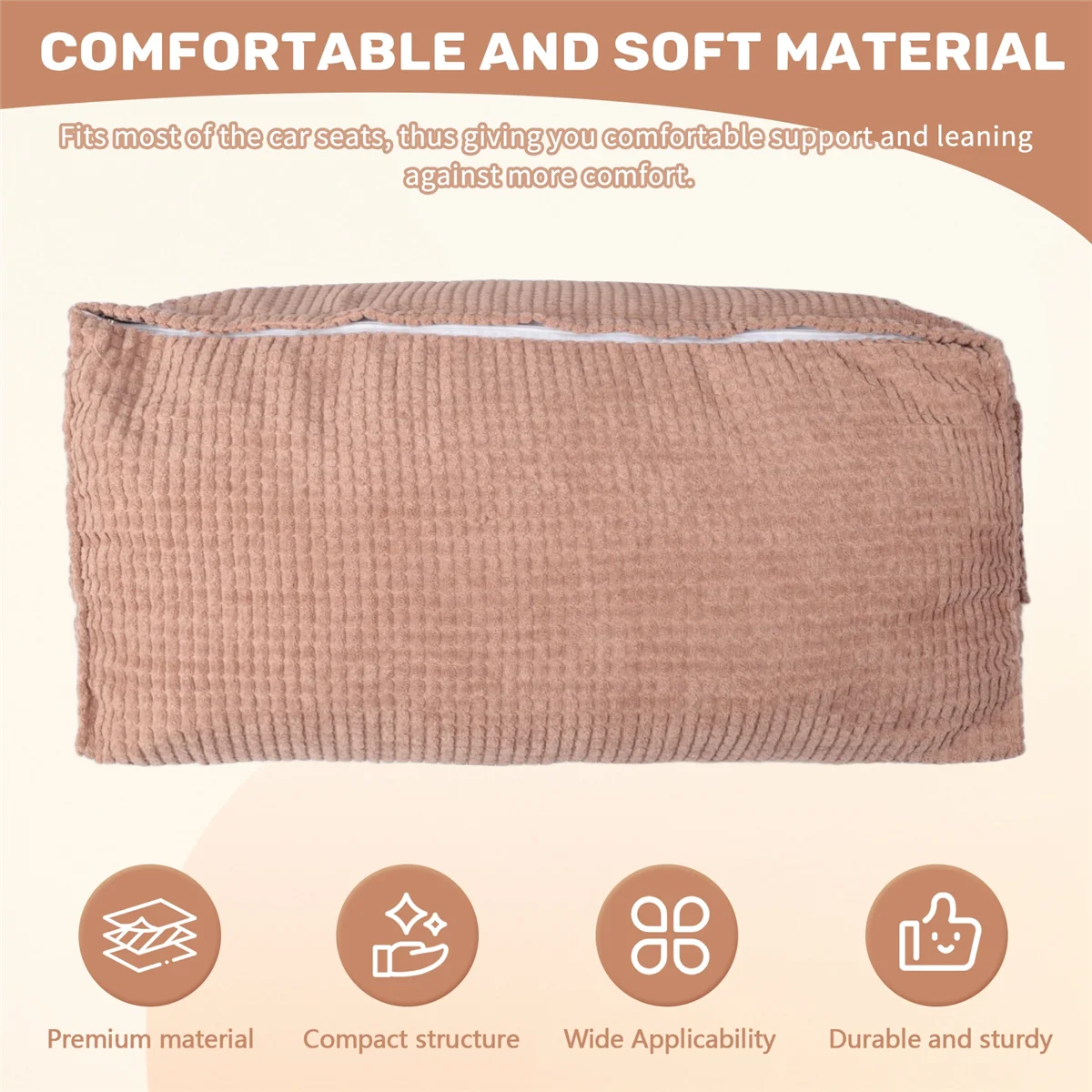 New Reading Backrest Cushion Wedge Pillow Back Cushion Lumbar Pad Bed Office Chair Rest Pillow Back Support Pillow(Coffee)
