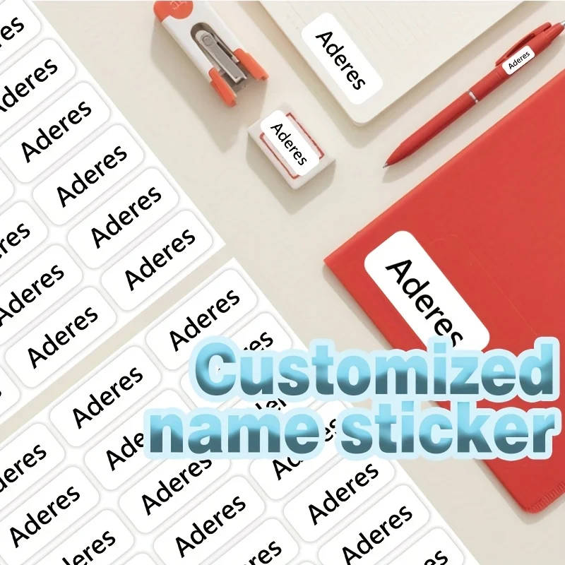 Personalized Custom Transparent Name Tags, Waterproof Material, Suitable for Paper Labeling, Numbering, School Supplies