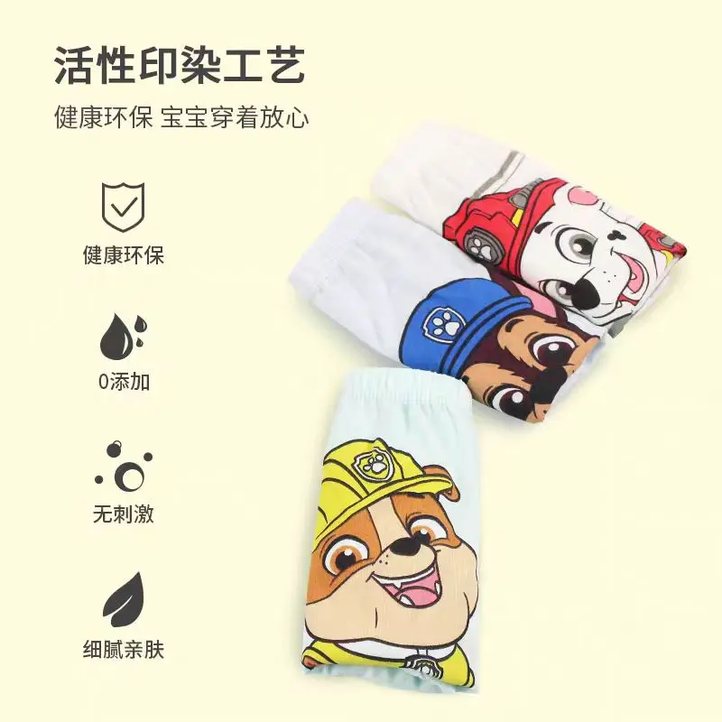 3pcs/Lot Genuine Paw Patrol Baby Boys Girls Briefs Cotton Panties Kids Underwears Children Short Underpants For 2-6 Years