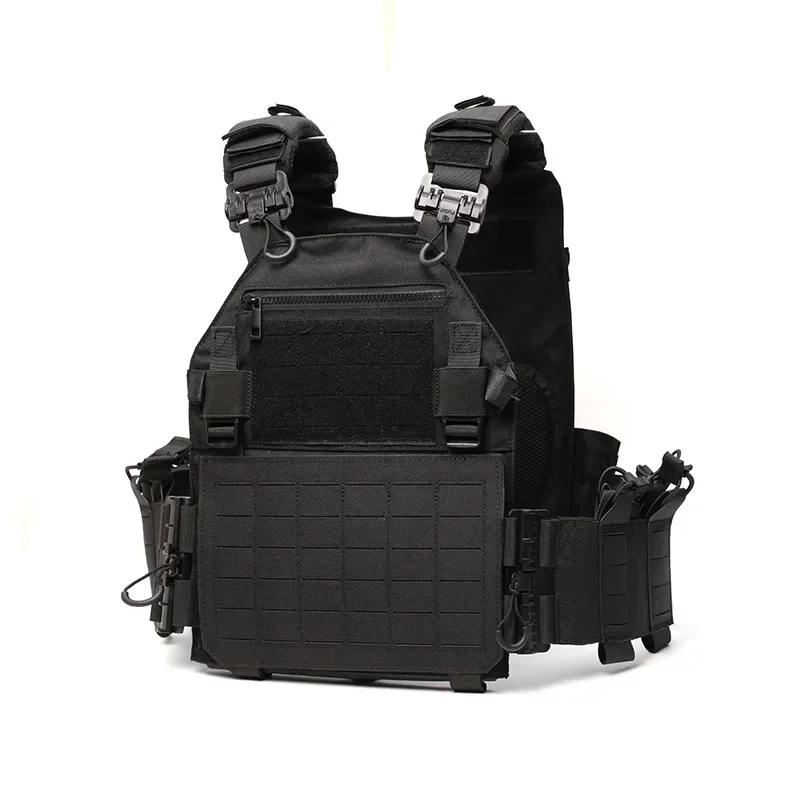 Men's Multi-Purpose Tactical Vest 1000D Composite Laser Cut MOLLE Quick Release Vest wargame Hunting Training Chest Mounts