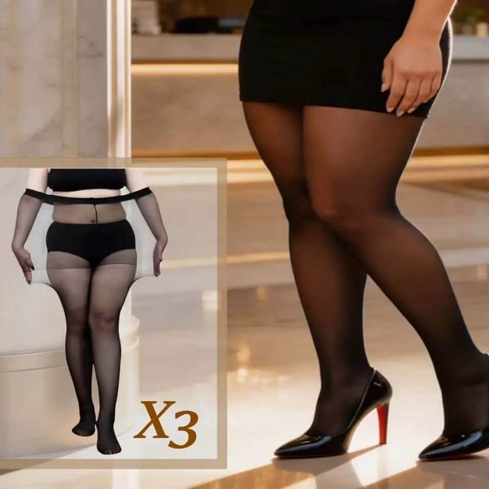 FREEAUCE 3pcs/set Plus Size Oil Shiny Sheer Pantyhose High Waist Slimming Tights Women Summer See Through Stockings Body Shaper