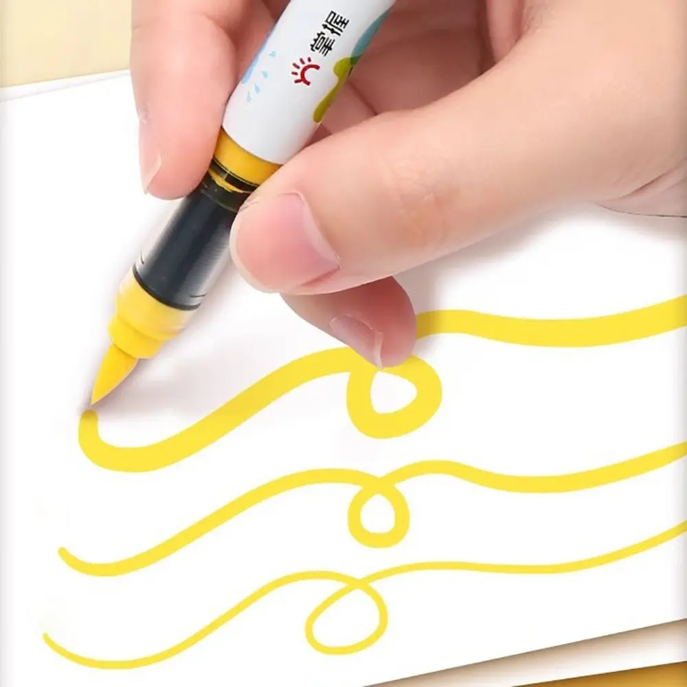 12/24/36/48-Colors Acrylic Marker Straight Liquid Stackable Color Colour Pen Soft Tip Quick Drying Art Watercolor Pen Painting