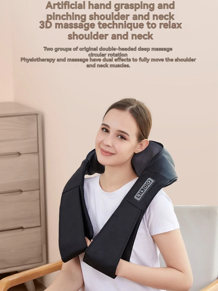 

4D Neck and Shoulder Massage Shawl Cervical Spine Massager Replaces Manual Kneading Massage Deep Massage and Muscle Relaxation