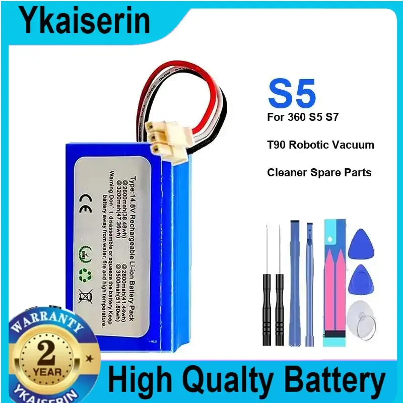 

3500mAh Battery for 360 S5 S7 T90 Robotic Vacuum Cleaner Spare Parts Portable Mobile Phone Batteries Warranty + Track NO