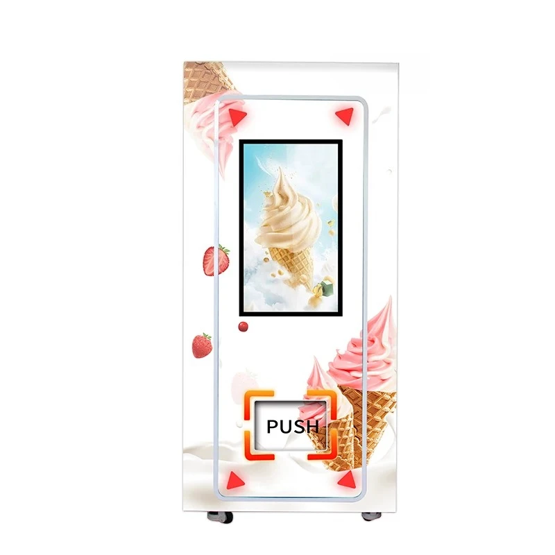 Merchandise ice cream vending machine Smart frozen ice cream vending machine Lift self-service meat food vending cabinet