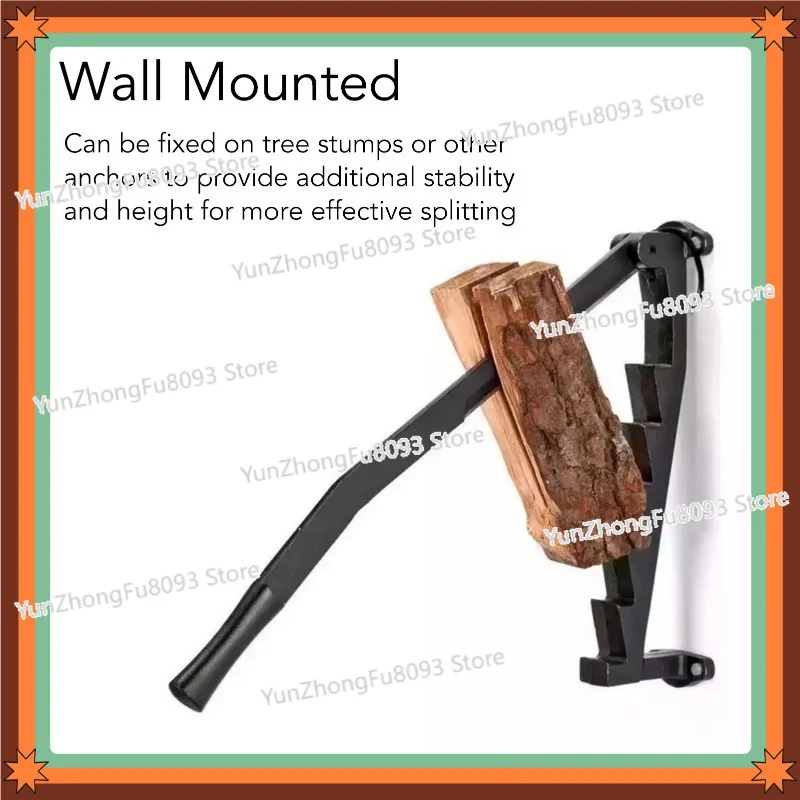 High Carbon Steel Wall Mounted Firewood Kindling Splitter Wall Mounted Log Splitter Kindling Wood Log Cutter