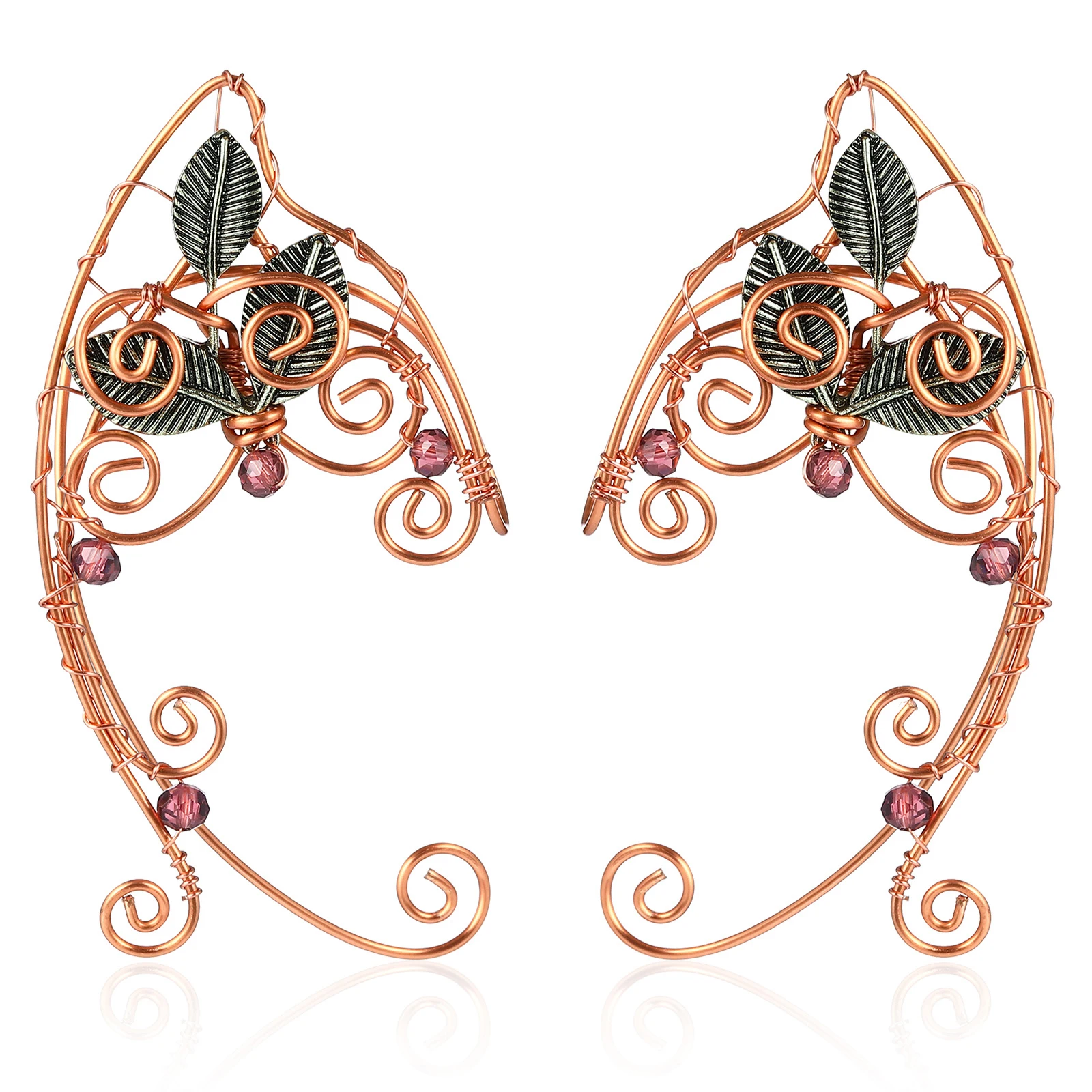 

2pcs Elf Ear Cuffs Non Piercing Clip On Earrings Vintage Fairy Accessories Women Elf Ears Jewelry Party Cosplay Gifts