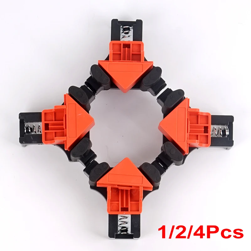 4/2/1PCS 90 Degree Corner Clamps Woodworking Angle Clamp Utility Fixation Tool Picture Frame Clip Household Installer