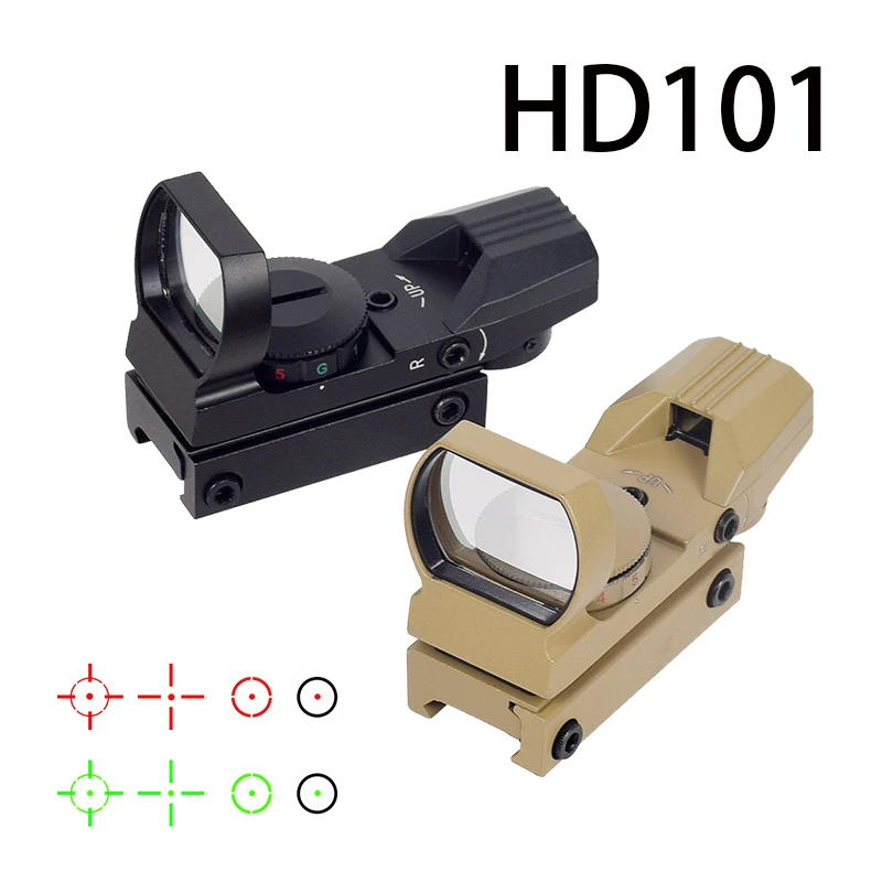 Hunting Rifle Scope 20mm 11mm Rail Mount Red Dot Sight 4 Reticle Tactical Scope Hunting Airsoft Collimator Optics Riflescopes