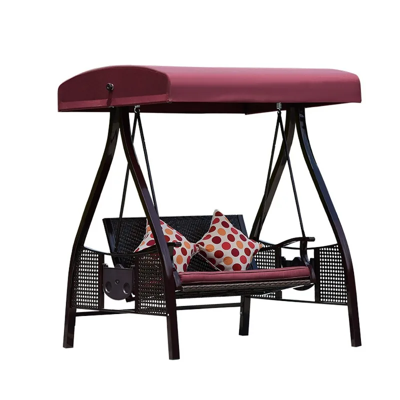 Home Outdoor Swing Outdoor Balcony Chair, Rocking Chair Adult Swing Basket Rattan Chair