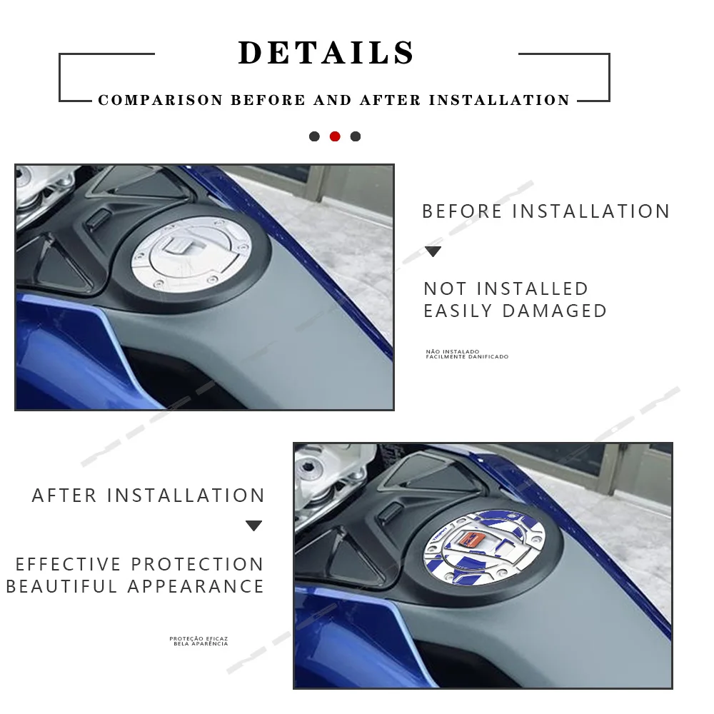 Motorcycle Accessories 3D Epoxy Resin Sticker Protection Kit Anti-scratch Fuel Tank Sticker for BMW R 1300 GS R1300GS 2024