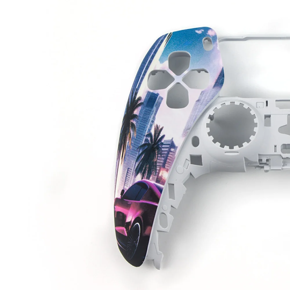 For PS5 Controller Shell Replacement Limited Edition Sunset City VI Front Case Touchpad Cover For BDM 010-To-050 Faceplate Cover