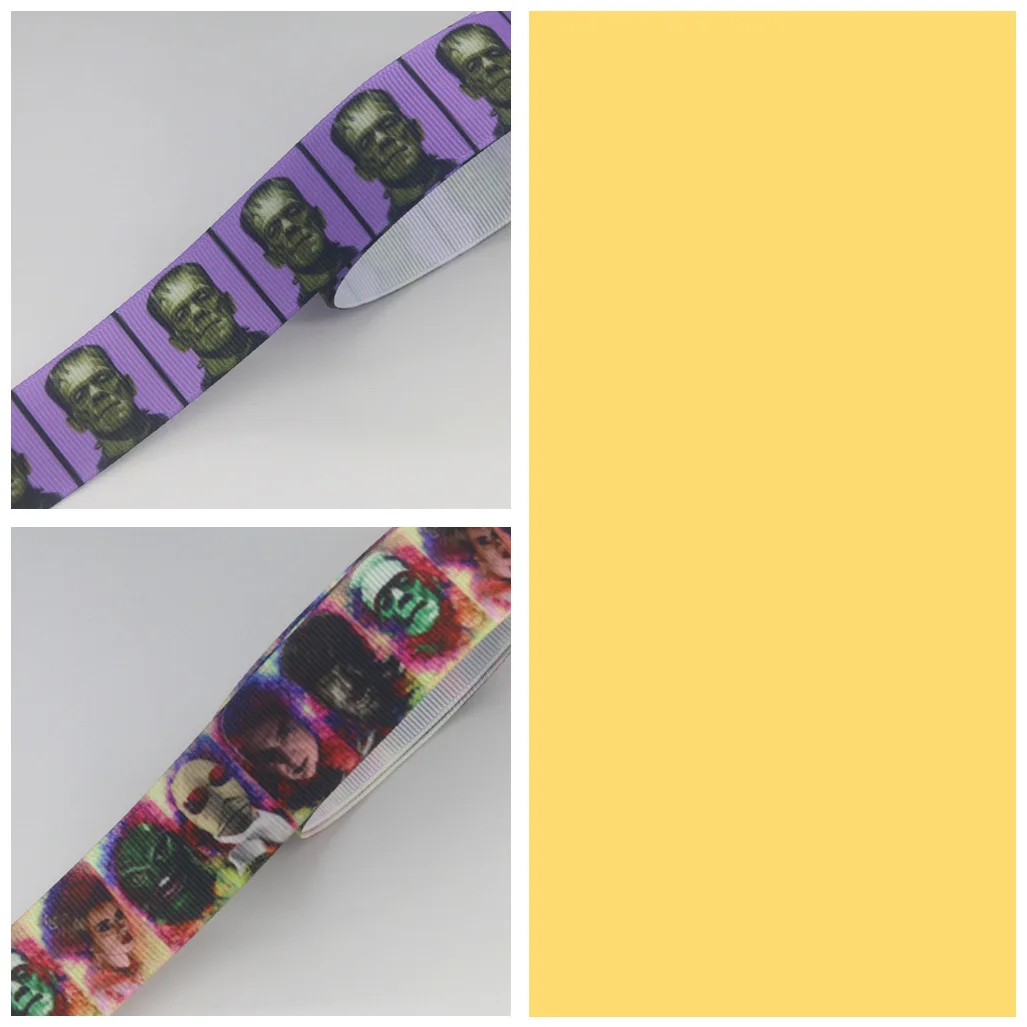 

DHK 50 ярдов лента из репсовой ткани с принтом фильма, аксессуар для волос, бант, головной убор, украшение, сделай сам, оптовая продажа, S1545