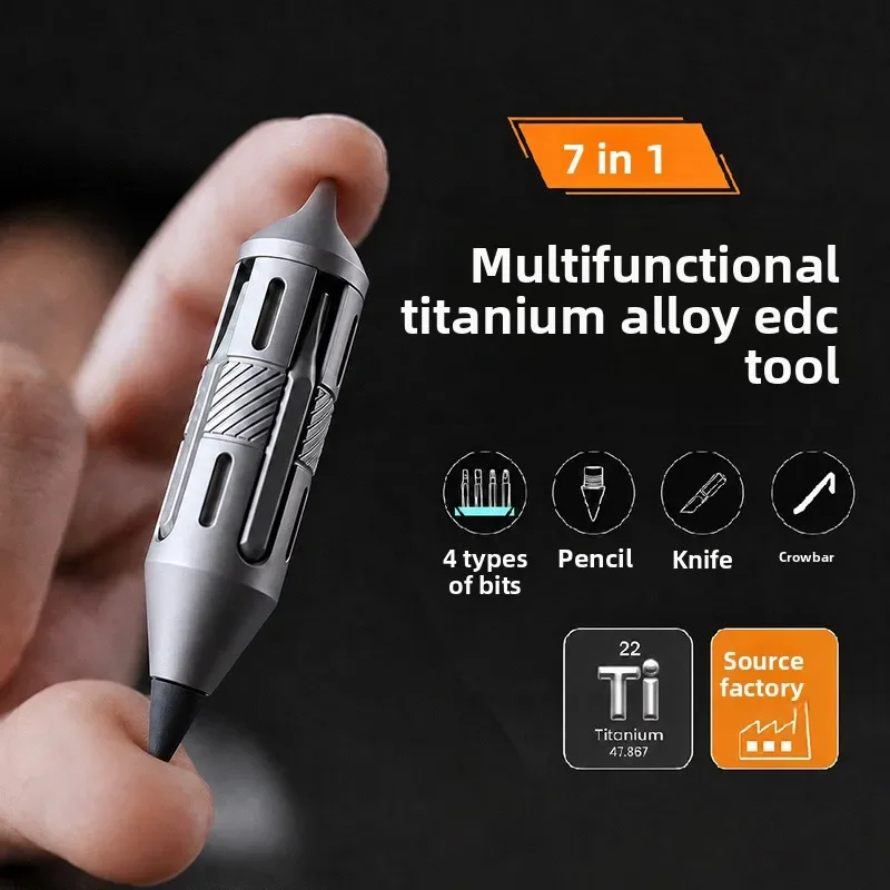 Titanium Alloy Mini Screwdriver Pen EDC Tool Portable Pocket Gear Multi Functional Outdoor Camping Gadget