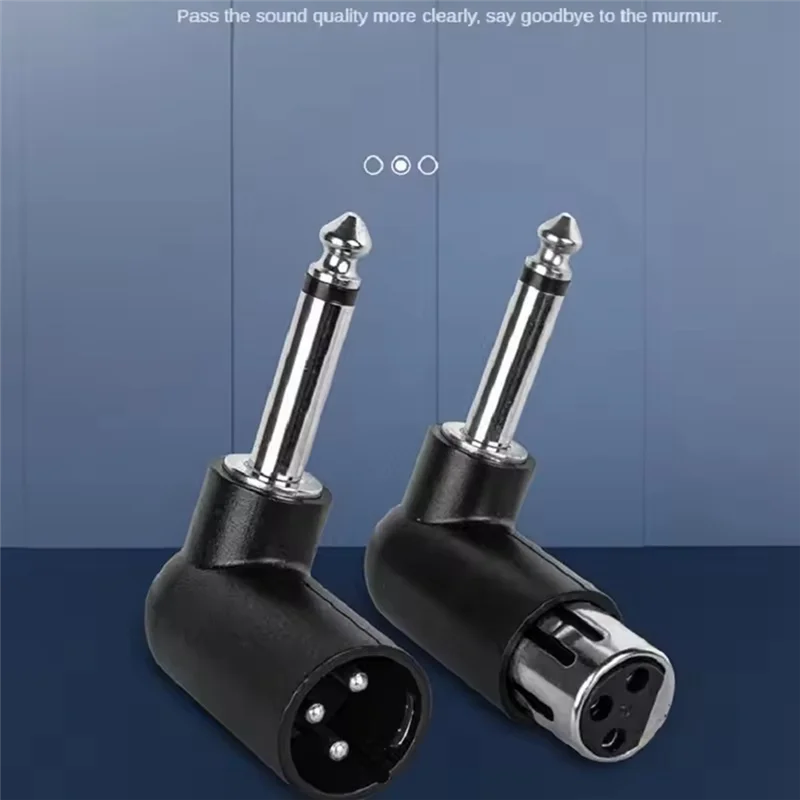 【Exclusive!】Wireless Microphone System Converter Head 5Pack 3 Pin 6.35Mm Male Female Electric Guitar System Adapter Plug