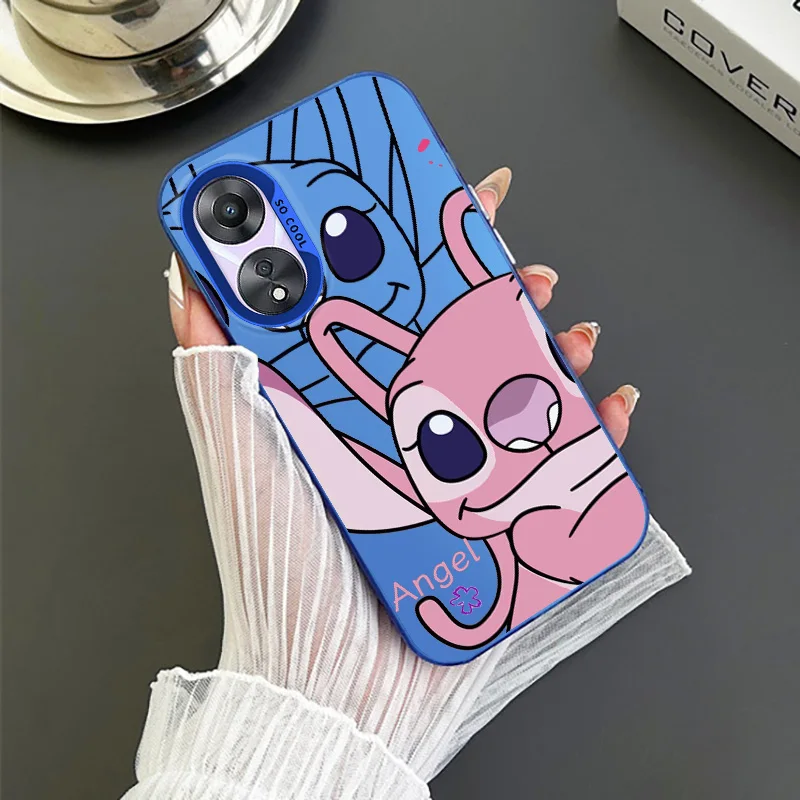 Disney Cute Stitch For OPPO A 31 37 38 55 57 58 74 76 78 94 98 Reno 6 7 8 Z T Pro Colorful Phone Case Soft Funda Silicone Cover