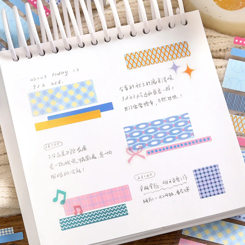 10 uds/1 lote de cintas adhesivas decorativas Color Sonata diario basura papel DIY pegatinas de álbum de recortes de enmascaramiento japonés