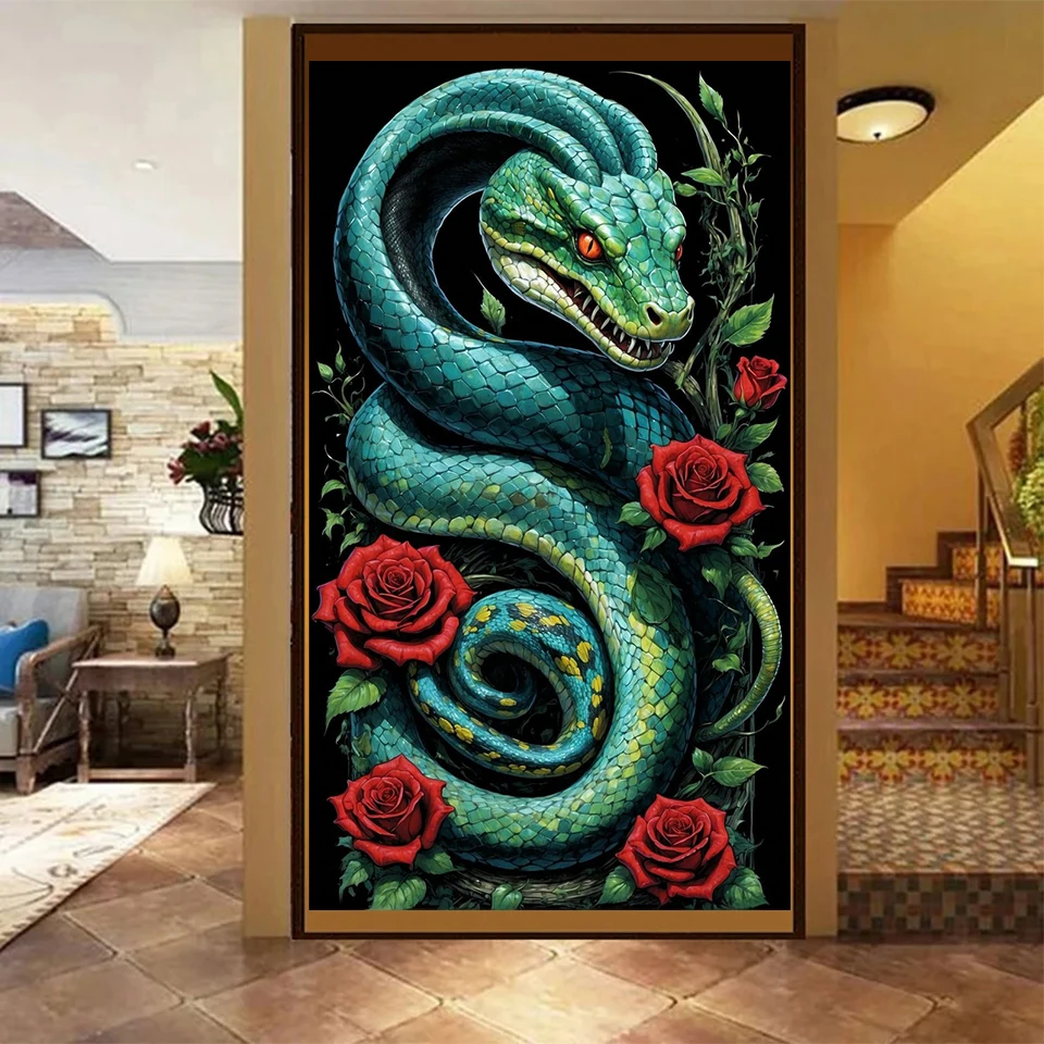 Doze zodíaco diamante arte diy cobra flor diamante mosaico 5d strass cruz bordado decoração para casa arte da parede