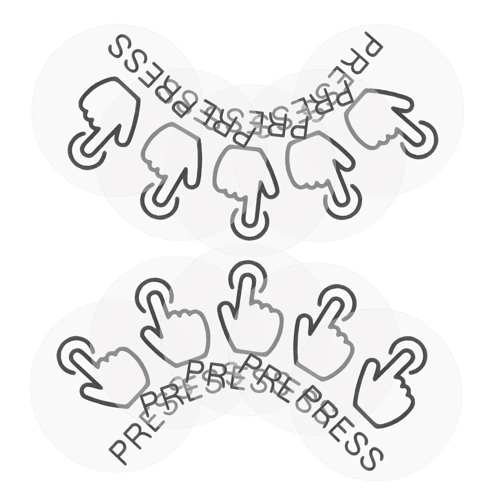 

24Pcs PVC Door Switch Press Stickers Button Labels Waterproof Reminder Signs for Office Building Home Switches Identification