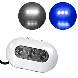 3 Led luce per barca IP68 impermeabile subacquea marina Dock pesca luce notturna esterno Led freddo bianco/blu accessori per barche Marine