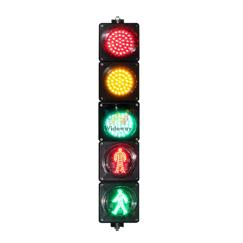 

Customized LED five-link signal light with a luminous diameter of 100mm traffic signal light restaurant bar decorative light