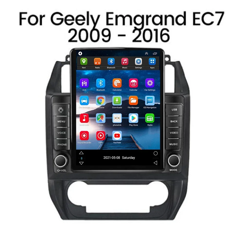 Tesla Style Android 14 For Geely Emgrand EC7 1 2009 - 2030 Multimedia Monitor Screen Autoradio Navigation Stereo Radio Car GPS