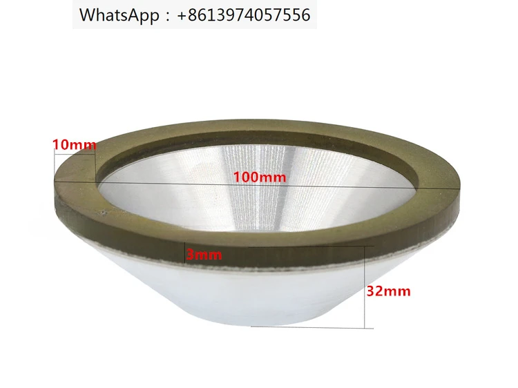 Resin Diamond Grinding Wheel Green Grinding Wheel Bowl Resin Alloy Grinding Wheel 100*20*32*10*3