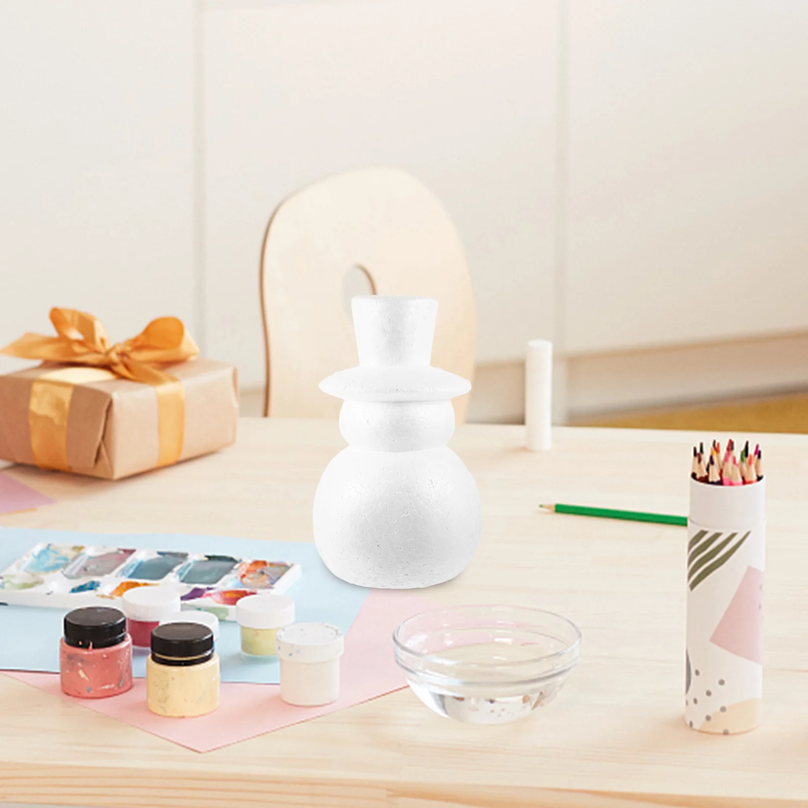 

Christmas DIY Snowman Polystyrene Foam Shape Decoration for Painting Craft Indoor Outdoor Xmas Decor Supplies Snowman Modelling