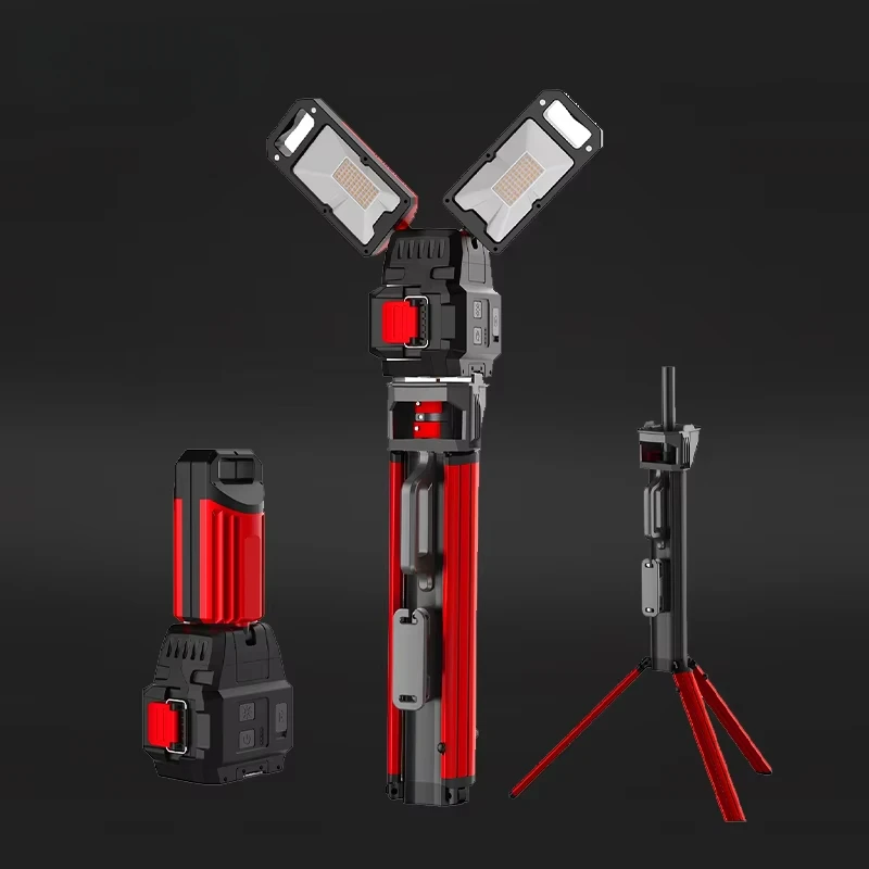 

7000 Lumens 18v Light Emitting Diode Work Light, Tripod Stand Compatible Makita Bosch Metabo Stanley Battery