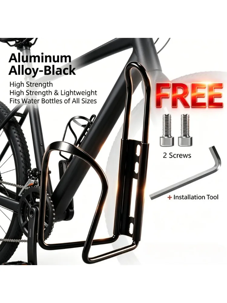 AliExpress NONE 4Pcs Set Aluminum Alloy Bike Water Bottle Holder - Durable Cage Mount for Mountain and Folding Bikes, Easy Access Drink Solution