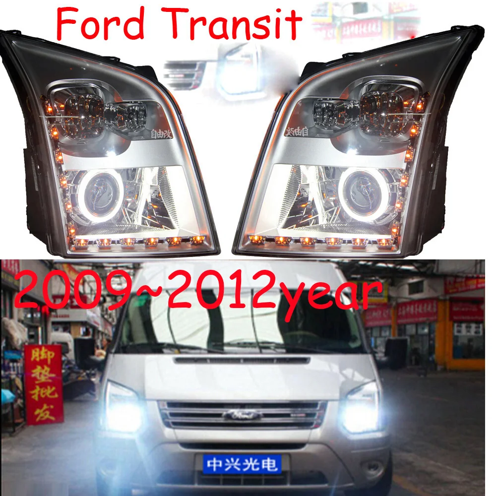 car bumper headlamp for Ford Transit headlight 2006~2012y DRL car accessories HID xenon for Transit fog light