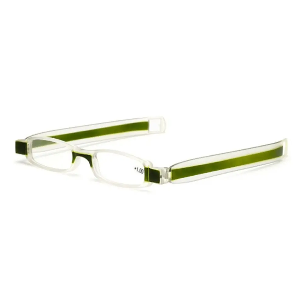 2 PCS Computer Goggles Folding Reading Glasses Ultra-light Fashion Presbyopia 360 Degree Rotation Anti-skidding Eyeglasses
