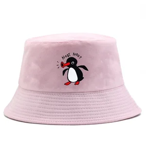 Sommer Pinguin Balde reversibler Hut Bob von Frauen von Baumwollmännern Reise Fischer Hut Sport im Freien hochziehen Bob Panama Sol Hat hoch. Hauptverkaufskapel Penguin - №3